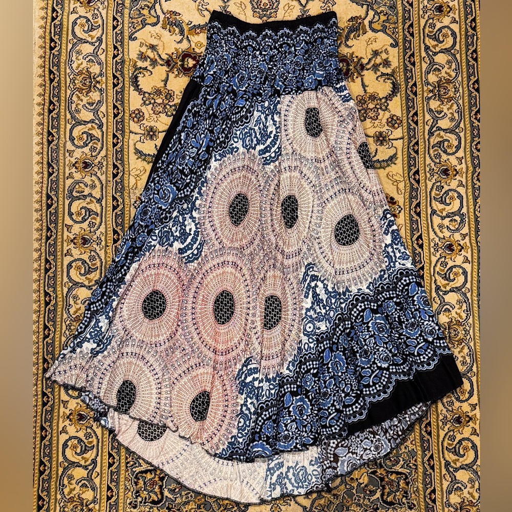 Lofbar One Size Patterned Maxi Skirt